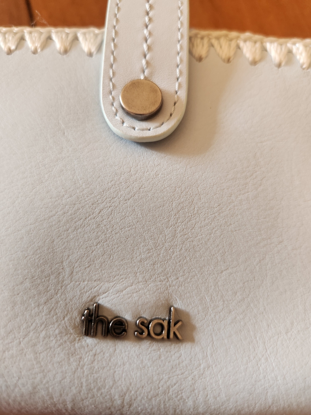 The Sak Light Blue Faux Leather Wallet with Silver-Tone Logo